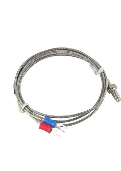 K-Type Thermocouple 1 Metre Sıcaklık Isı Sensörü 0-800C 6mm Dişli