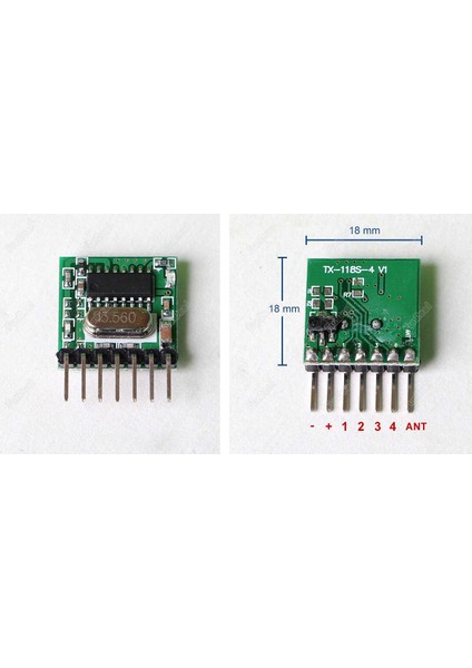 4 Kanal 433MHZ Rf Alıcı Verici Kit - 1527 Formatını Öğrenebilir