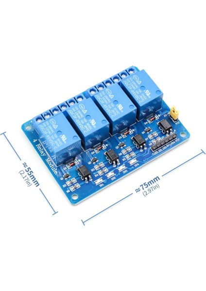 4 Kanal 5V Röle Modül Ac 250V 10A -- Optokuplör Izolasyon