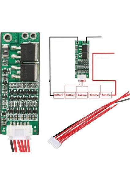 5s 15A Bms Lityum Li-Ion Batarya Koruma Kartı 5x 18650 Pil Lipo fırsatları