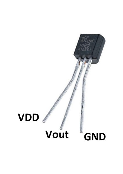 Microchip MCP9700-E/TO Analog Sıcaklık Isı Sensörü LM35 Muadili