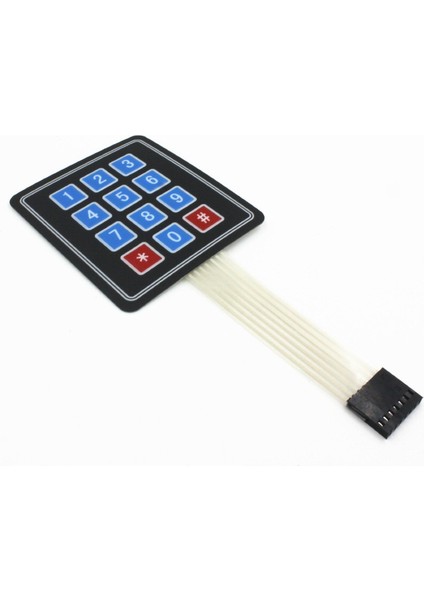 4x3 Membran Keypad 12 Buton Matrix Tuş Takımı