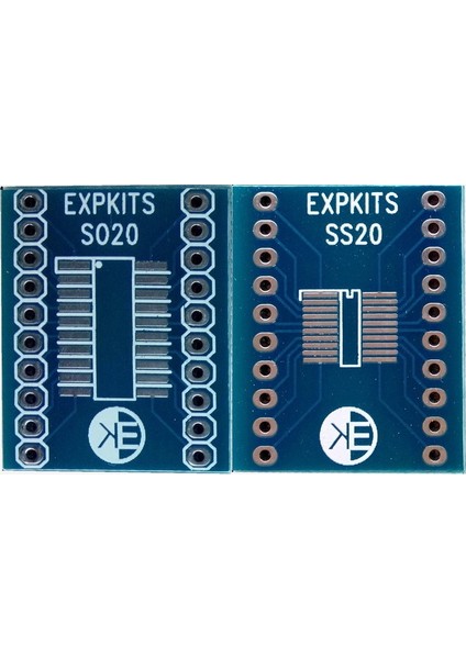 SOSS20 Pcb ( SO20 - SSOP20 ) SOIC20 SSOP20 To DIP20 Çevirici Pcb
