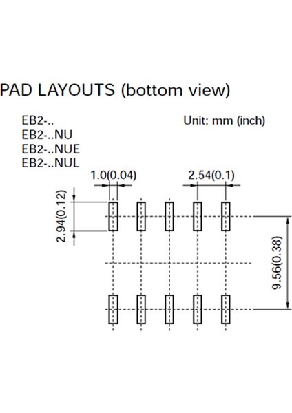 5V Eb2-5nu Smd Röle Dpdt 1A Eb2 Series Non Latching Eb2 Series Smd Low Signal Relays