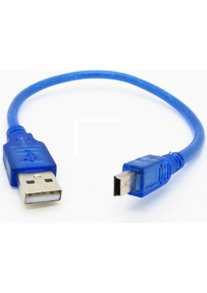 30CM Mini USB Kablo Mavi 480 Mbps USB 2.0 Hot Swap