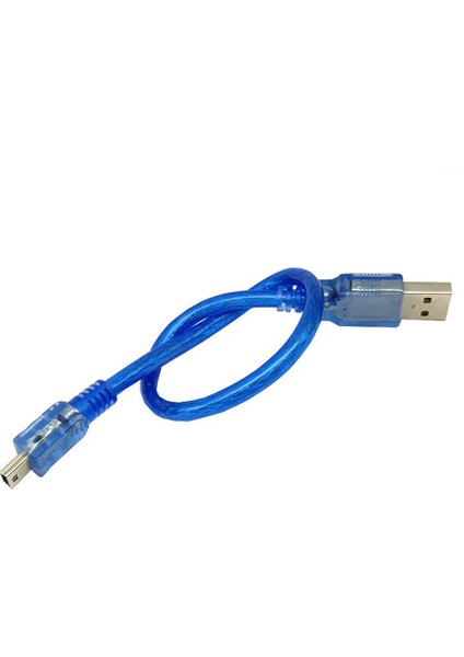 30CM Mini USB Kablo Mavi 480 Mbps USB 2.0 Hot Swap