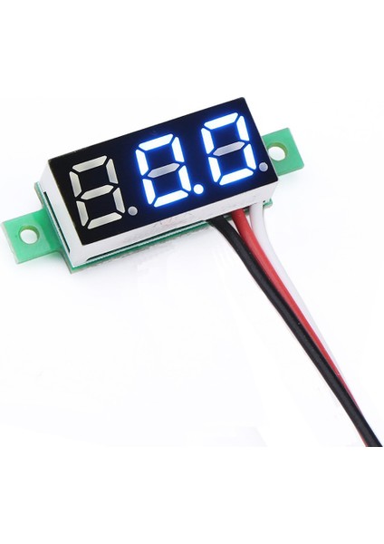 Voltmetre 0.28' 0-100V Mavi 3 Telli Dijital LED Gösterge Voltaj