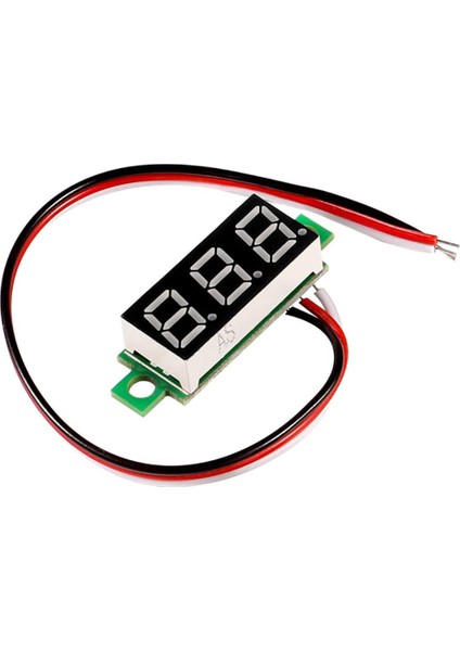 Voltmetre 0.28' 0-100V Mavi 3 Telli Dijital LED Gösterge Voltaj
