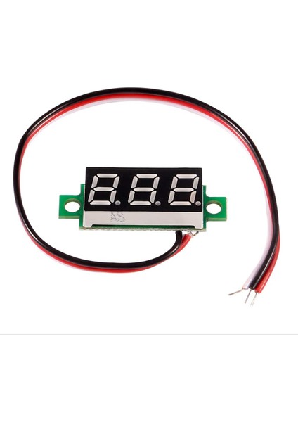 Voltmetre 0.28' 0-100V Mavi 3 Telli Dijital LED Gösterge Voltaj