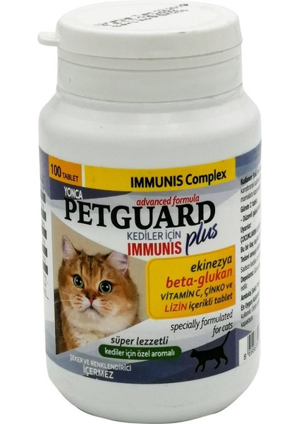 Kedi Immunis Plus 100 Tablet Petguard