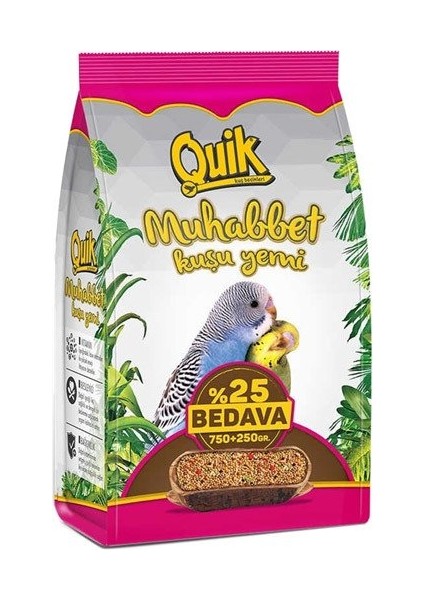 Muhabbet Kuşu Yemi 750 gr + 250 gr