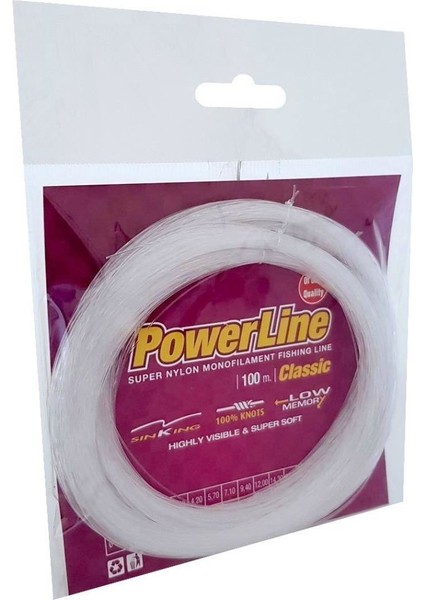 Classic 100M Monofilament Poşet Misina Beyaz 0.25mm