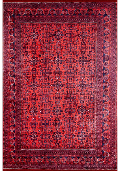 USSO Etnik Kırmızı Afgan Desenliyıkanabilir Halı HLN036 fiyatları