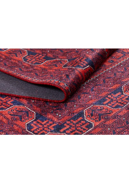 USSO Etnik Kırmızı Afgan Desenliyıkanabilir Halı HLN036 fırsatları