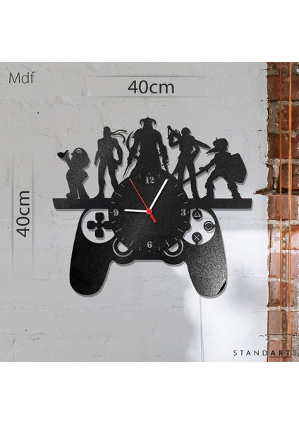 W'clock Dekoratif Duvar Saati - Gamer