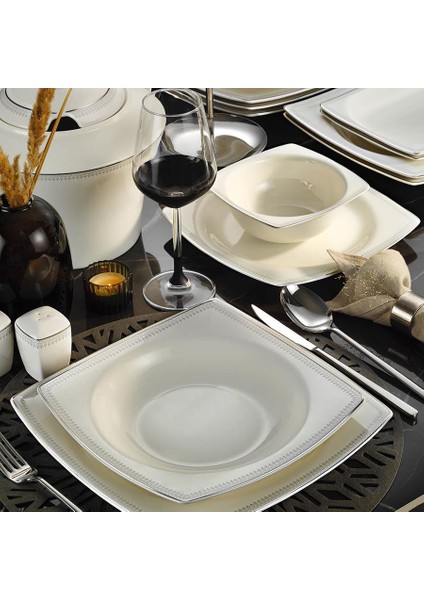 Bone Mare 62 Parça 1079020 Desenli Yemek Takımı