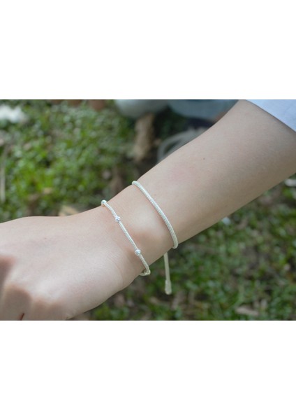 Gümüş Kazaziye Boncuklu 18 cm Bileklik fiyatları