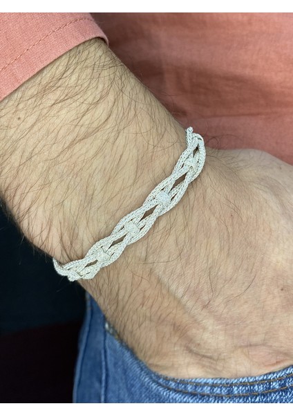 Gümüş Kazaziye 17 cm Bileklik