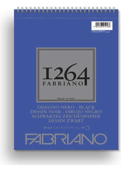 Black Paper 200 gr A3 40 Yaprak Spiralli F19100653
