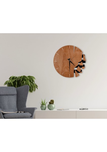 Gift Dekoratif 45CM Ahşap Duvar SAATI-145