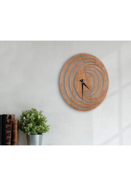 Gift Dekoratif 45CM Ahşap Duvar SAATI-122