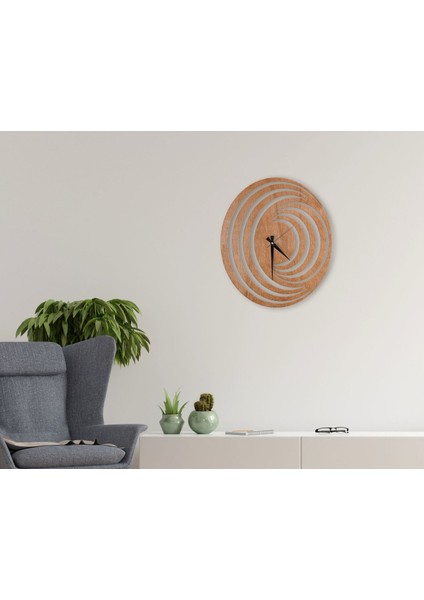 Gift Dekoratif 45CM Ahşap Duvar SAATI-122