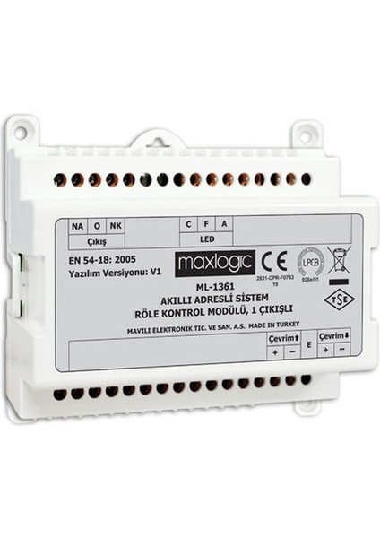 ML-1361 Röle Kontrol Modülü, 1 Çıkış