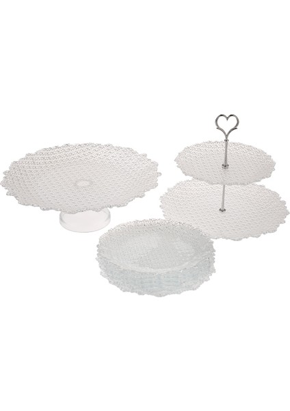 Elegans 8 Parça Tatlı Kutu / Pasta Takımı