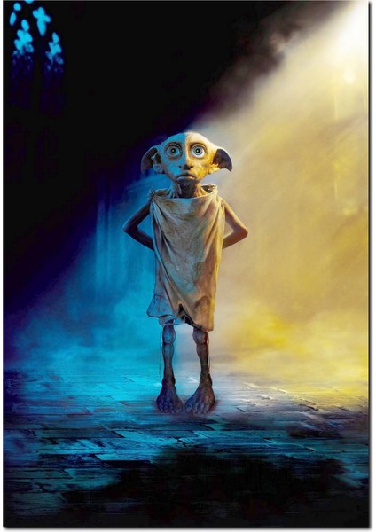 Cakatablo Ahşap Tablo Dobby Ev Elf Harry Potter Görseli