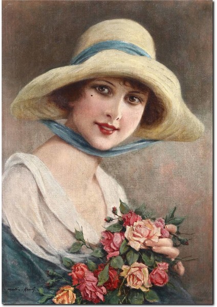 Cakatablo Ahşap Tablo François Martin Kavel Fransa Catherine La Rose Görsel