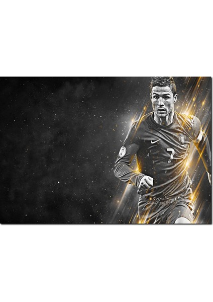 Cakatablo Ahşap Tablo Cristiano Ronaldo Dijital Çizim Görseli