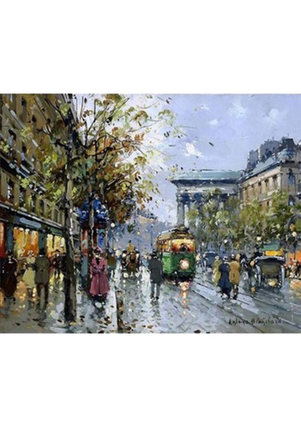 Cadde Kalabalığı Sayılarla Boyama Seti 40 x 50 cm