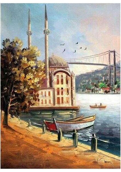 Ortaköy Cami Sayılarla Boyama Seti 40 x 50 cm