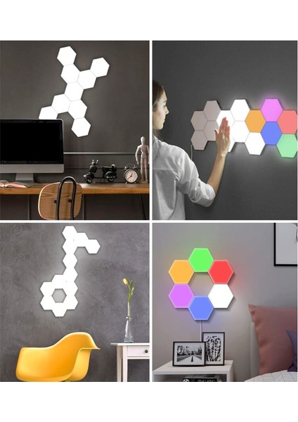 H003 Dokunmatik Altıgen LED Panelleri 6'lı (Yurt Dışından) fırsatları