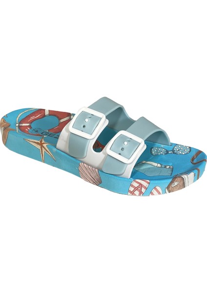 13189 Kaymaz Desenli Kadın Plaj Havuz Bahçe Terliği fiyatları