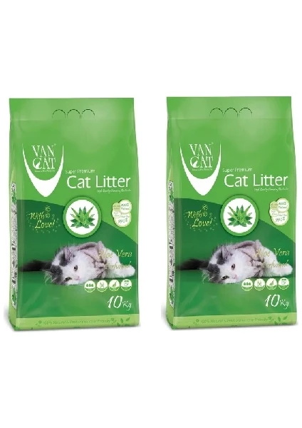 Van Cat Vancat Aloe Vera Kokulu Ince Taneli Kedi Kumu 10 kg * 2 Adet