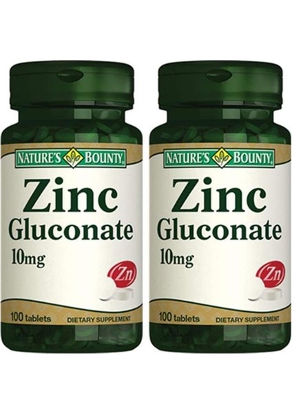 Nature's Zinc Glucanate 10 Mg 100 Tb, 2 Adet
