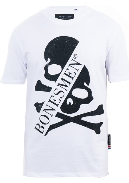 Yuvarlak Yaka T-Shirt Parlak Skull