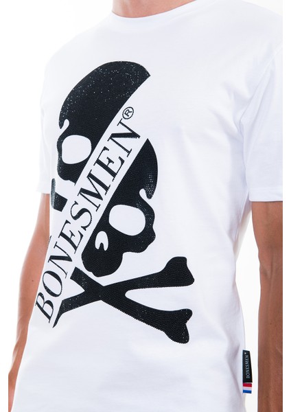 Yuvarlak Yaka T-Shirt Parlak Skull modelleri