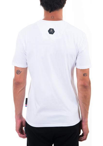 Yuvarlak Yaka T-Shirt Parlak Skull indirimleri