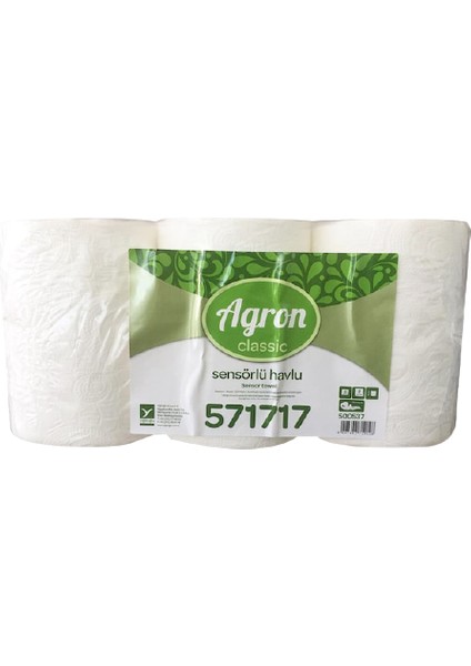 Classic Sensörlü Havlu 6'lı 21 cm