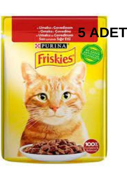 Sığır Etli Yaş Kedi Maması 85GR x 5 Adet