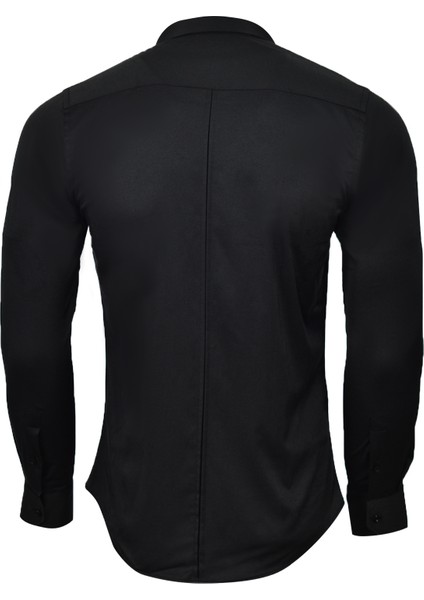 Süper Slim Fit Likralı Saten Erkek Spor Gömlek fiyatları