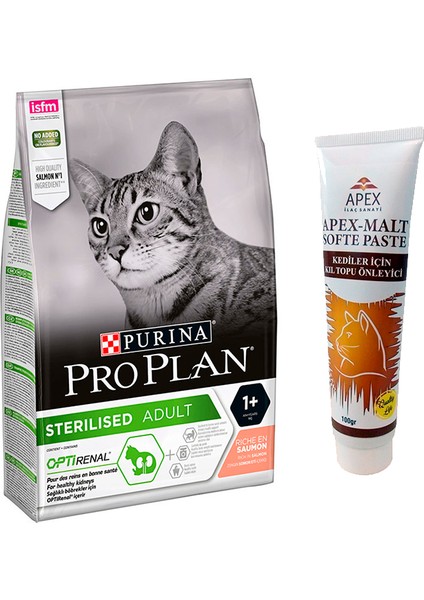 Proplan Sterilised Kısırlaştırılmış Somonlu Kedi Maması 1,5 kg + Kedi Maltı 100 Gr.