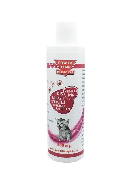 Power Time Kedi Diş Parazit Şampuanı 200 Mg