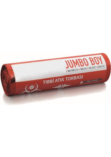 Tıbbi Atık 80X110 Jumbo 813 gr (10'lu) 100 Micron