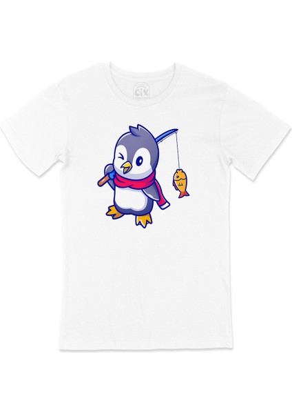 Balıkçı Penguen Tişört