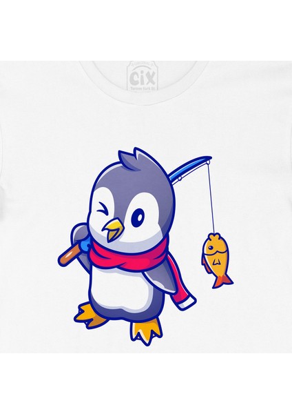 Balıkçı Penguen Tişört