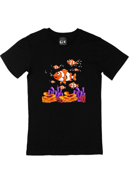 Deniz Akvaryumu Palyanço Siyah Tişört