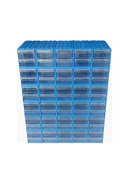 Sembol 300 Plastik Çekmeceli Kutu 4,6X11,7X2,4 cm (60 Çekmeceli)